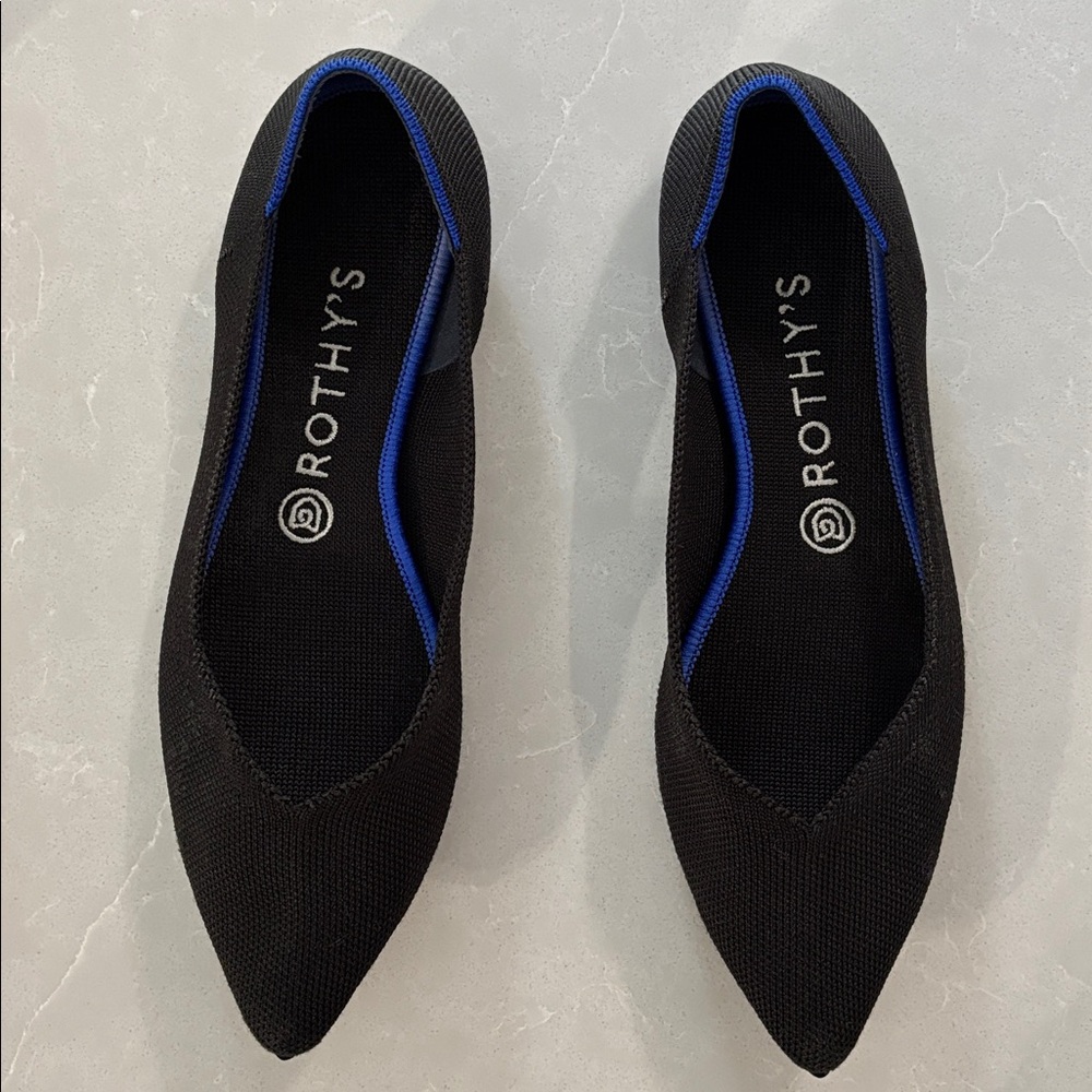 Rothy's Black and Blue Flats